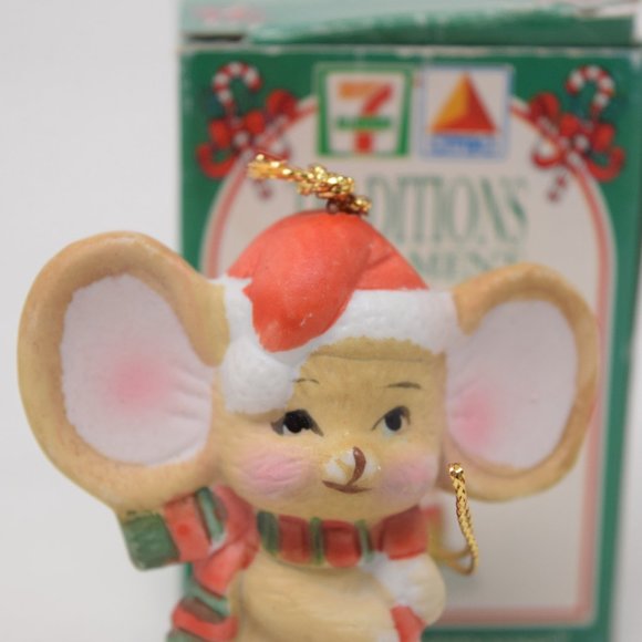 1993 Merry Christmouse 7 Eleven Citgo Traditions Ornament Anthropomorphic Mouse - Picture 11 of 11